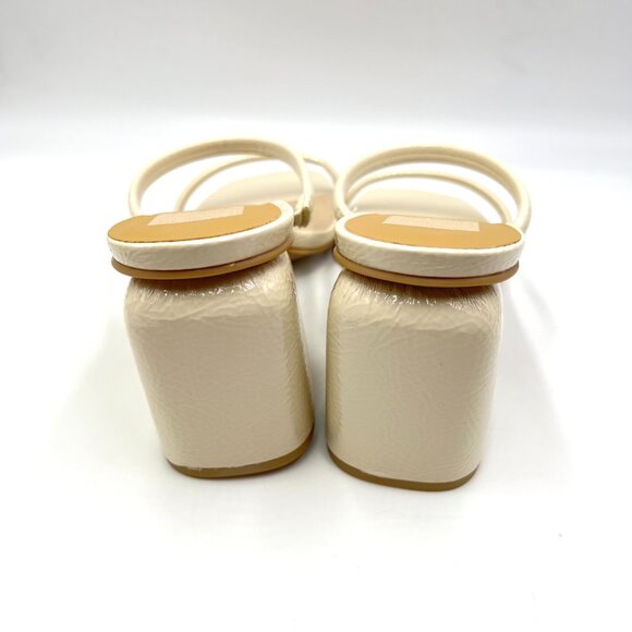 Dolce Vita Womens Size 10 Netra Ivory Cream Patent Block Heels Sandals Shoes NEW - Picture 6 of 13